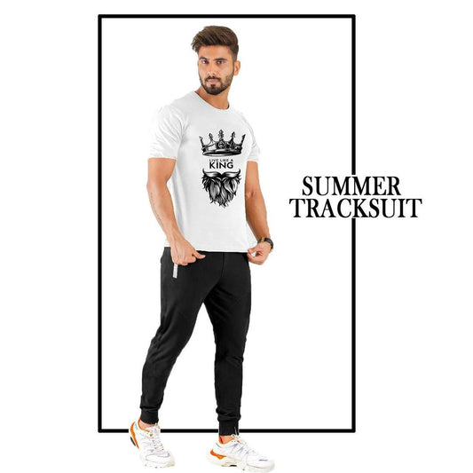 Men's Cotton Printed Track Suit.