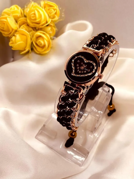1 Pc Heart Design Aluminium Plated Nagina Chain Bracelet